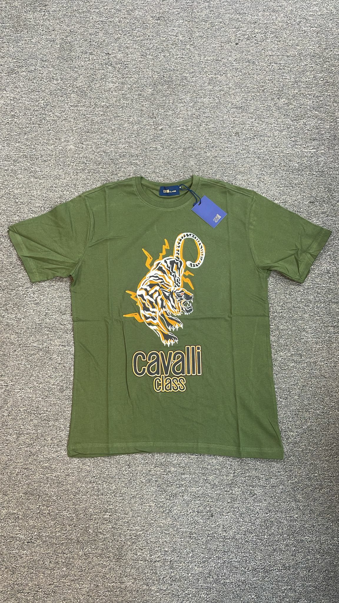 【直播】Cavalli L050912 老虎短袖上衣 (綠色)