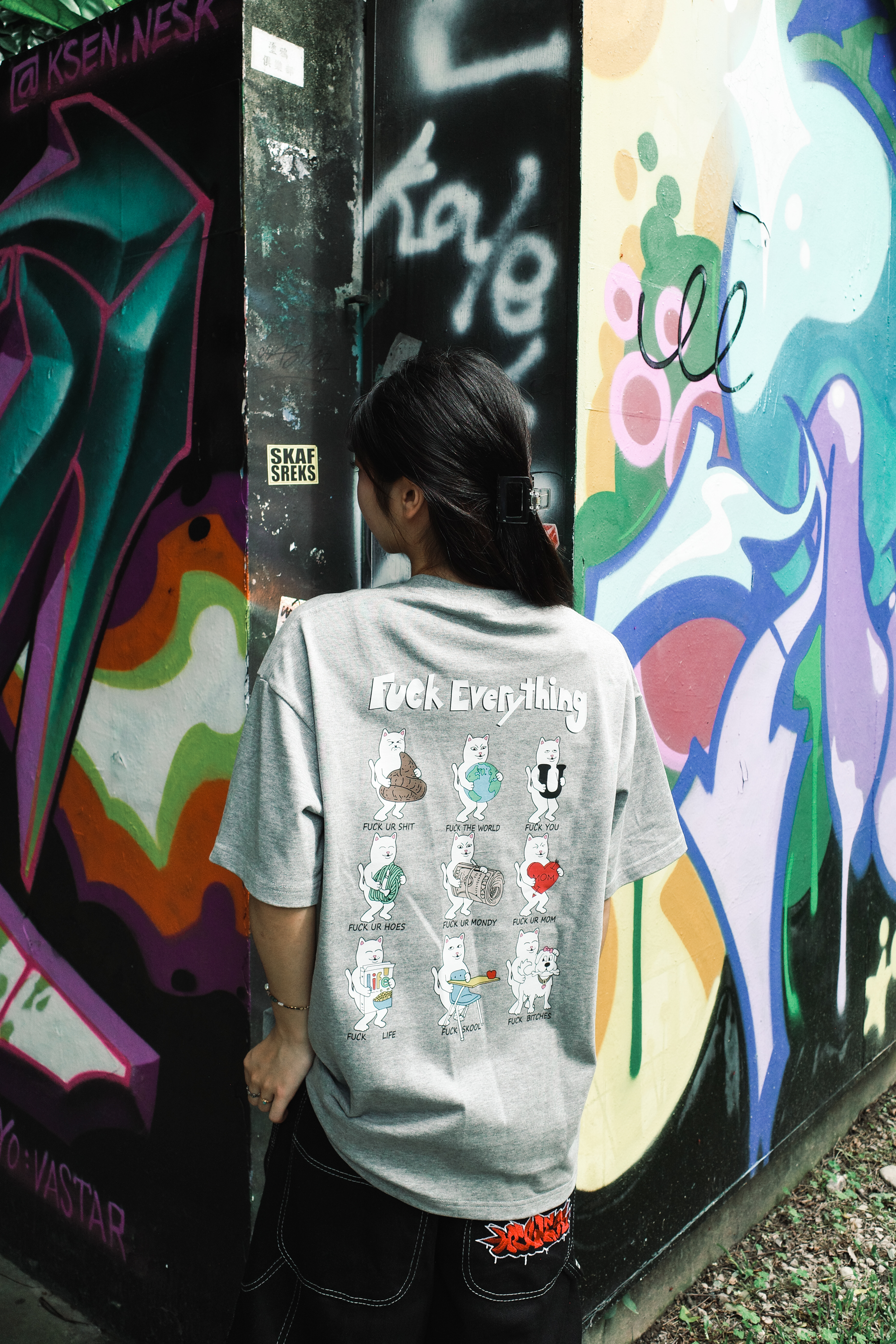 『Always_Good』FUXK 貓貓 印花 短TEE