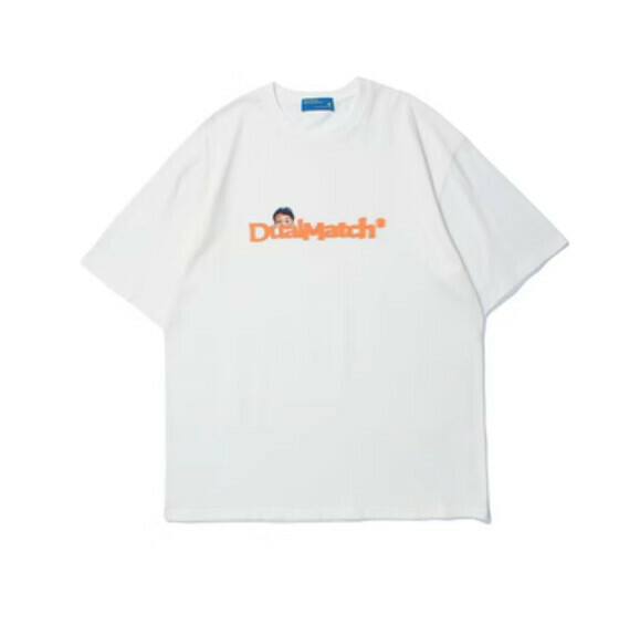 Summer Simple Letter Print Short Sleeve T (White) [S-XL Size] [Contact Customer Service to Confirm Shipping Size After Placing an Order]