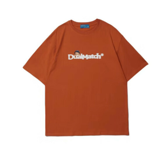 Summer Simple Letter Print Short Sleeve T (Orange) [S-XL Size] [Contact Customer Service to Confirm Shipping Size After Placing an Order]