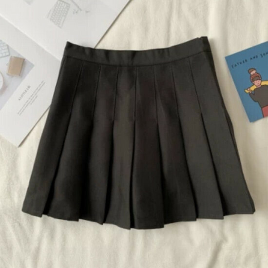 Hot Selling Plaid Pleated Skirt [Pure Black] [S-XL] (Please contact customer service to confirm the delivery size after placing the order)