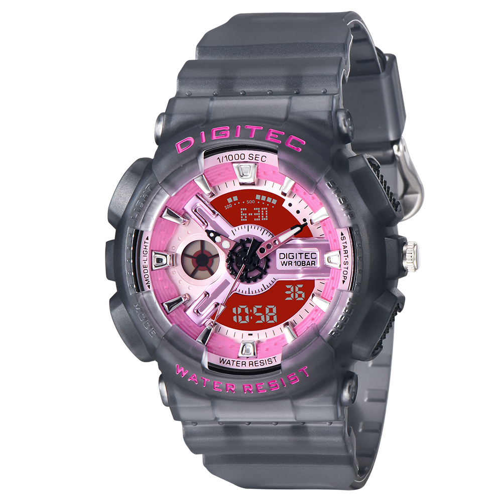 【DIGITEC 數碼科技】MDA-3020T* 雙顯多功能EL背光矽膠數位電子錶-