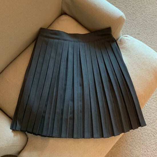 Hot selling pleated skirt [grey] [size S-L] (please contact customer service to confirm the delivery size after placing the order)