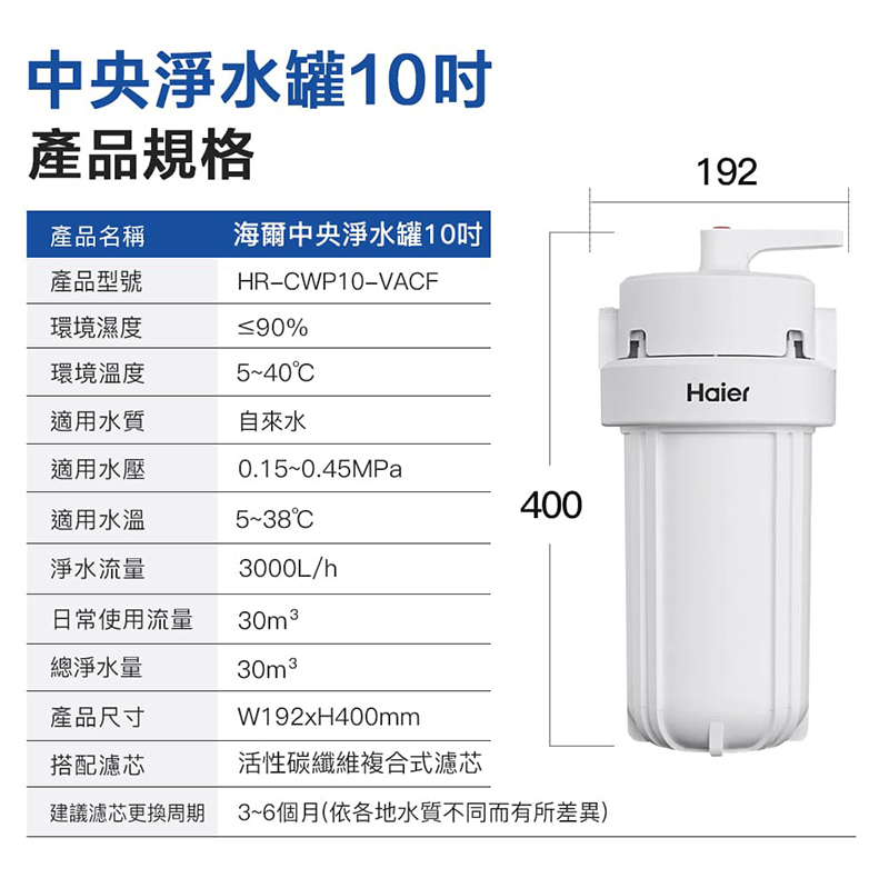 海爾全屋反沖洗淨軟水-頂客小資組