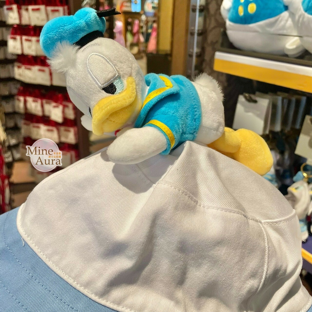 唐老鴨 Donald 睡顏 趴趴 造型 漁夫帽 帽子 -上海迪士尼樂園