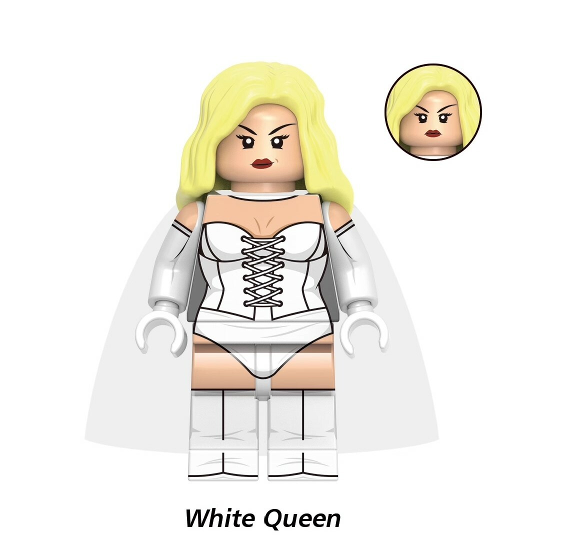 White Queen X-Men DC SuperHeroes Custom Minifigures Minifigs Fit Lego G0166 GH0521