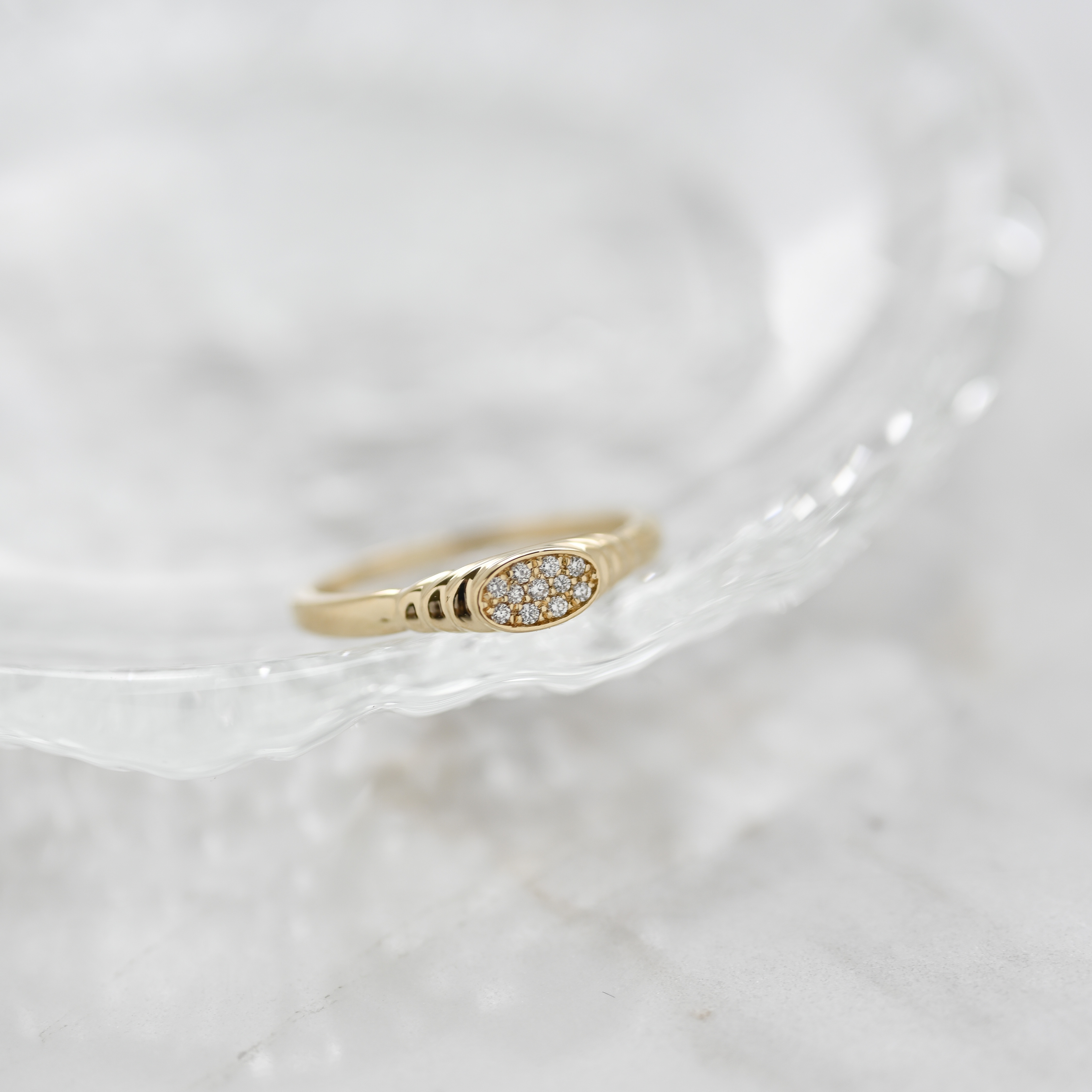 18K Rodi Diamond Pinky Ring