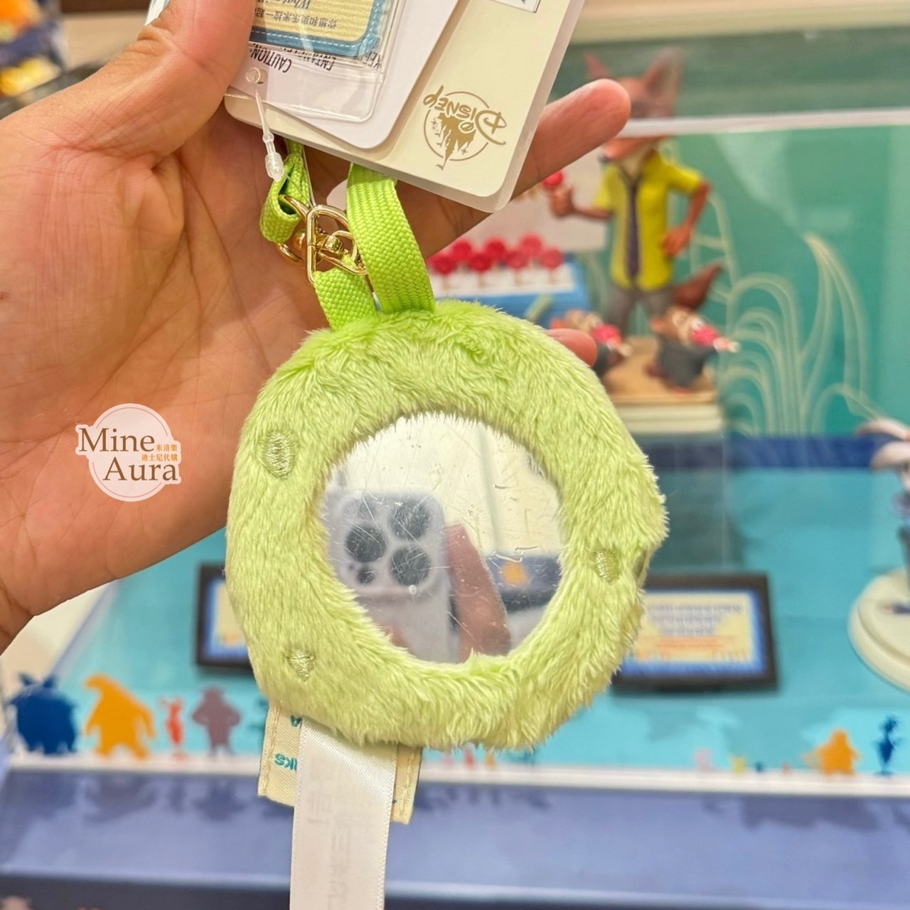 (限時特價) 奧樂米拉 海龜 OluMel 絨毛 大頭 造型 鏡子 掛飾 吊飾 -上海迪士尼樂園