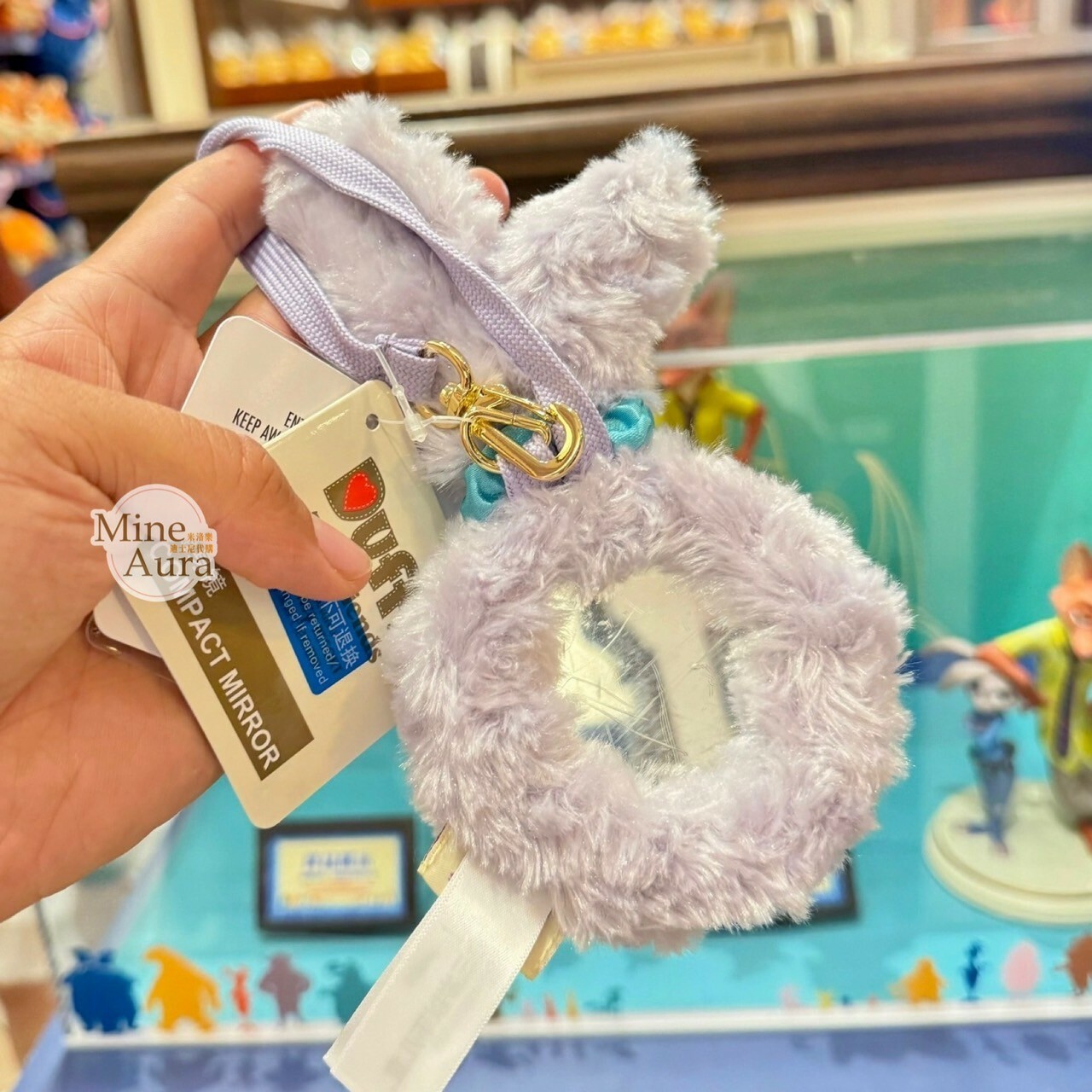 史黛拉露 星黛露 StellaLou 絨毛 大頭 造型 鏡子 掛飾 吊飾 -上海迪士尼樂園