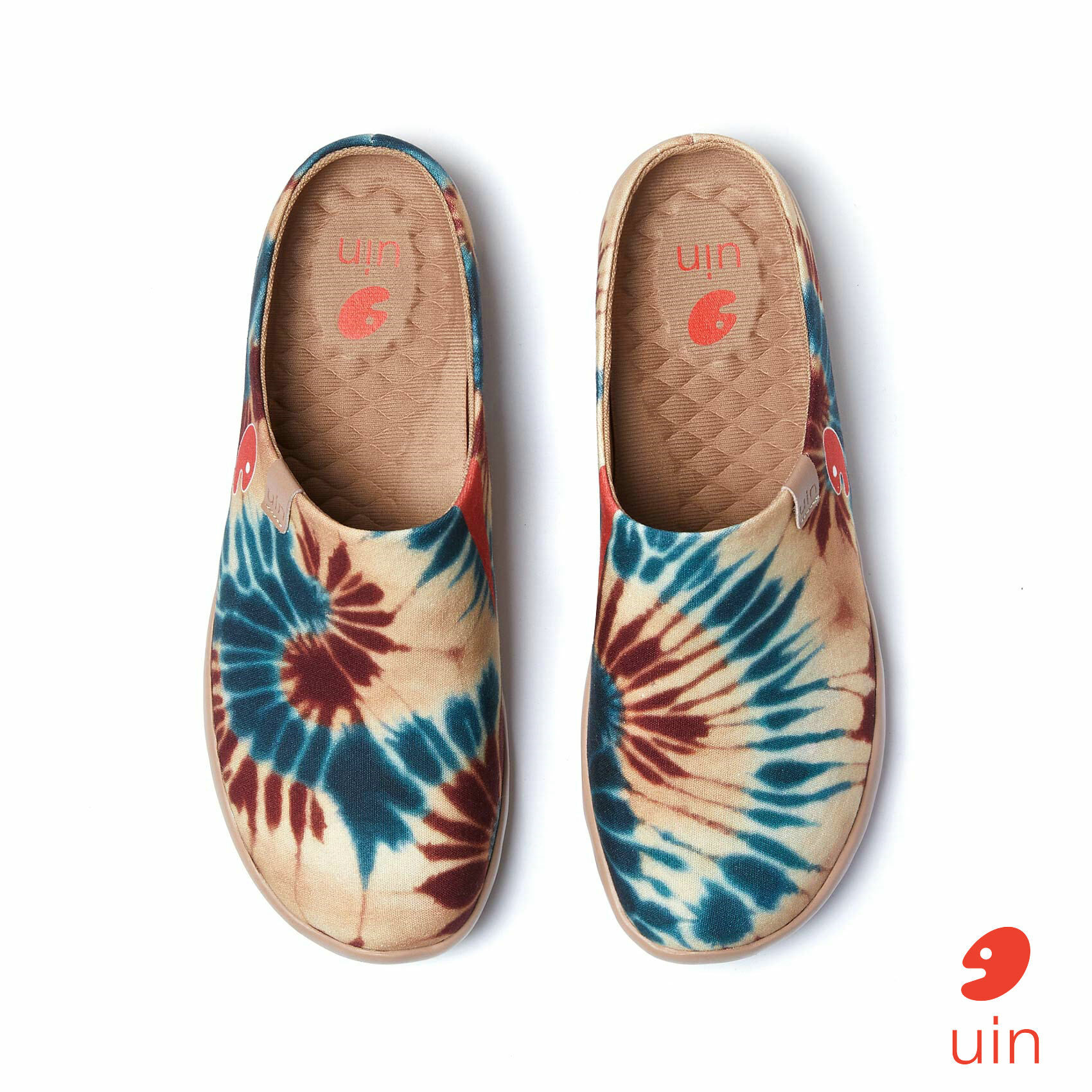 【 Uin 】西班牙原創設計 | 復古花暈 半拖 女鞋 彩繪鞋 休閒鞋 懶人鞋