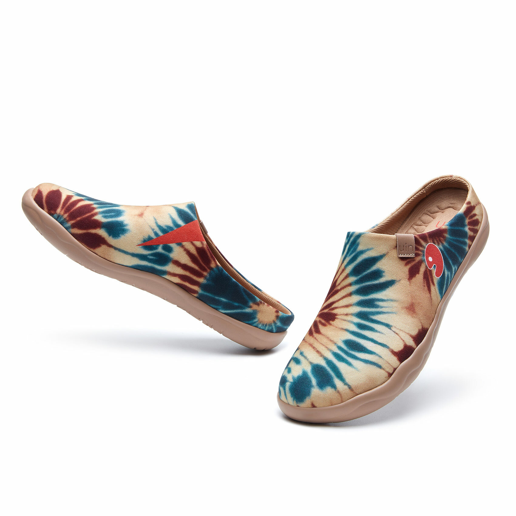 【 Uin 】西班牙原創設計 | 復古花暈 半拖 女鞋 彩繪鞋 休閒鞋 懶人鞋