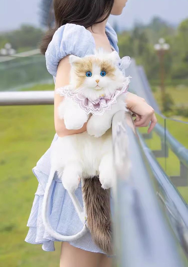 布偶貓後揹包包 可當玩偶-實拍現貨剩1