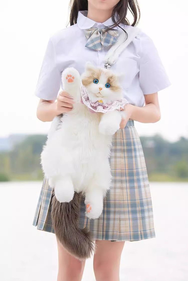 布偶貓後揹包包 可當玩偶-實拍現貨剩1