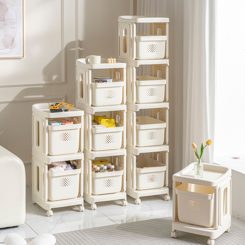 《4159》三色實用小推車移動式抽屜置物架