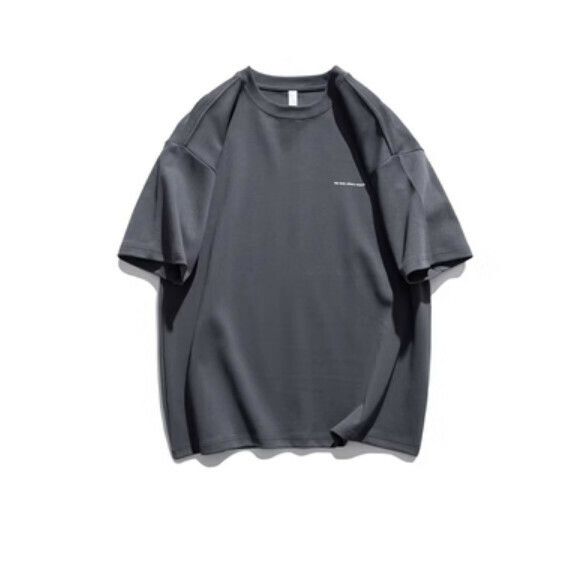 Summer Simple Solid Color Crew Neck Short Sleeve T (Dark Gray) [S-3XL Size] [Contact Customer Service to Confirm Shipping Size after Placing an Order]