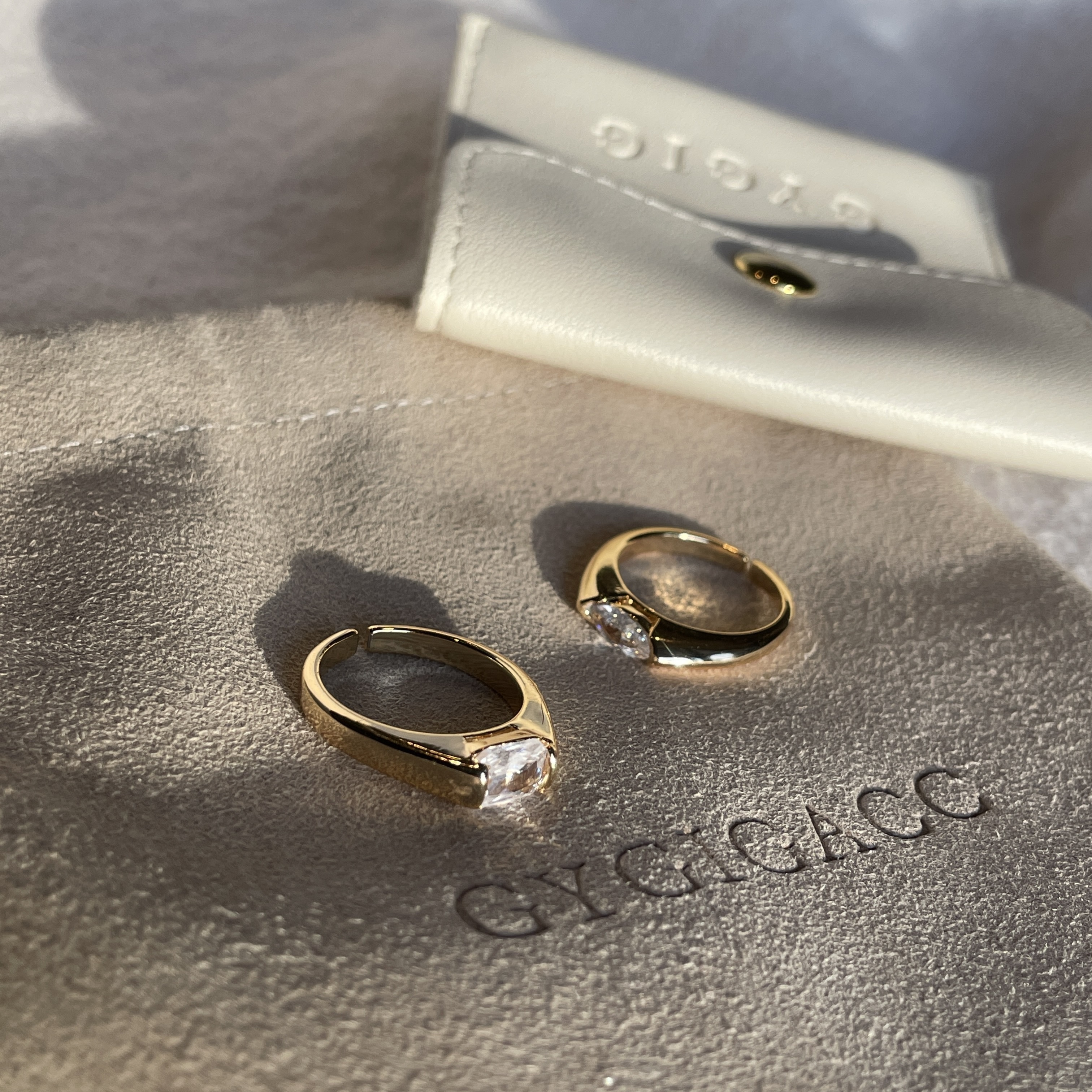 GY lovely橢圓方金鑽千金開口戒