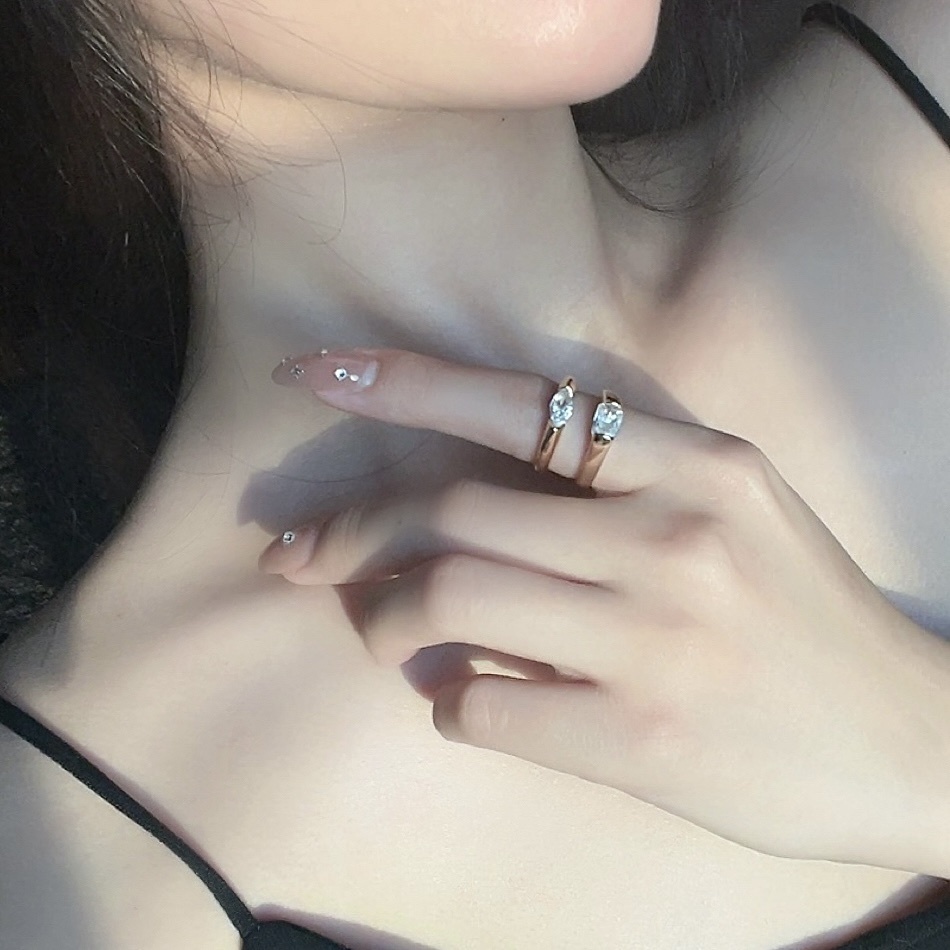 GY lovely橢圓方金鑽千金開口戒