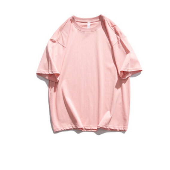 Simple solid color short sleeve T (pink) [S-3XL size] [Contact customer service to confirm the shipping size after placing an order]