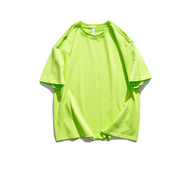 Simple solid color short sleeve T (fluorescent green) [S-3XL size] [Contact customer service to confirm the shipping size after placing an order]