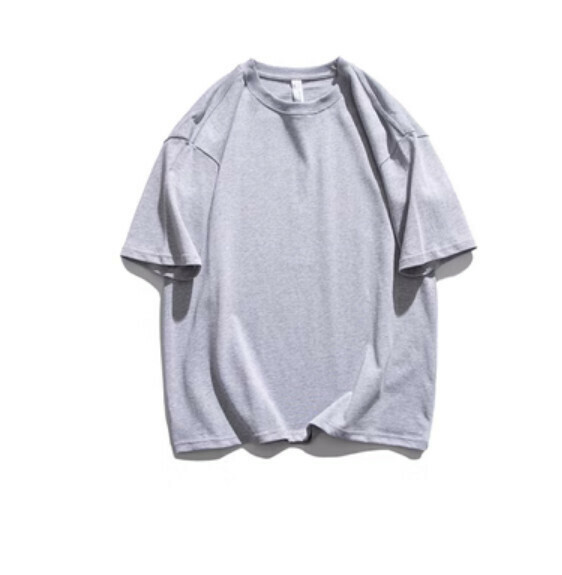Simple solid color short sleeve T (light gray) [S-3XL size] [Contact customer service to confirm the shipping size after placing an order]