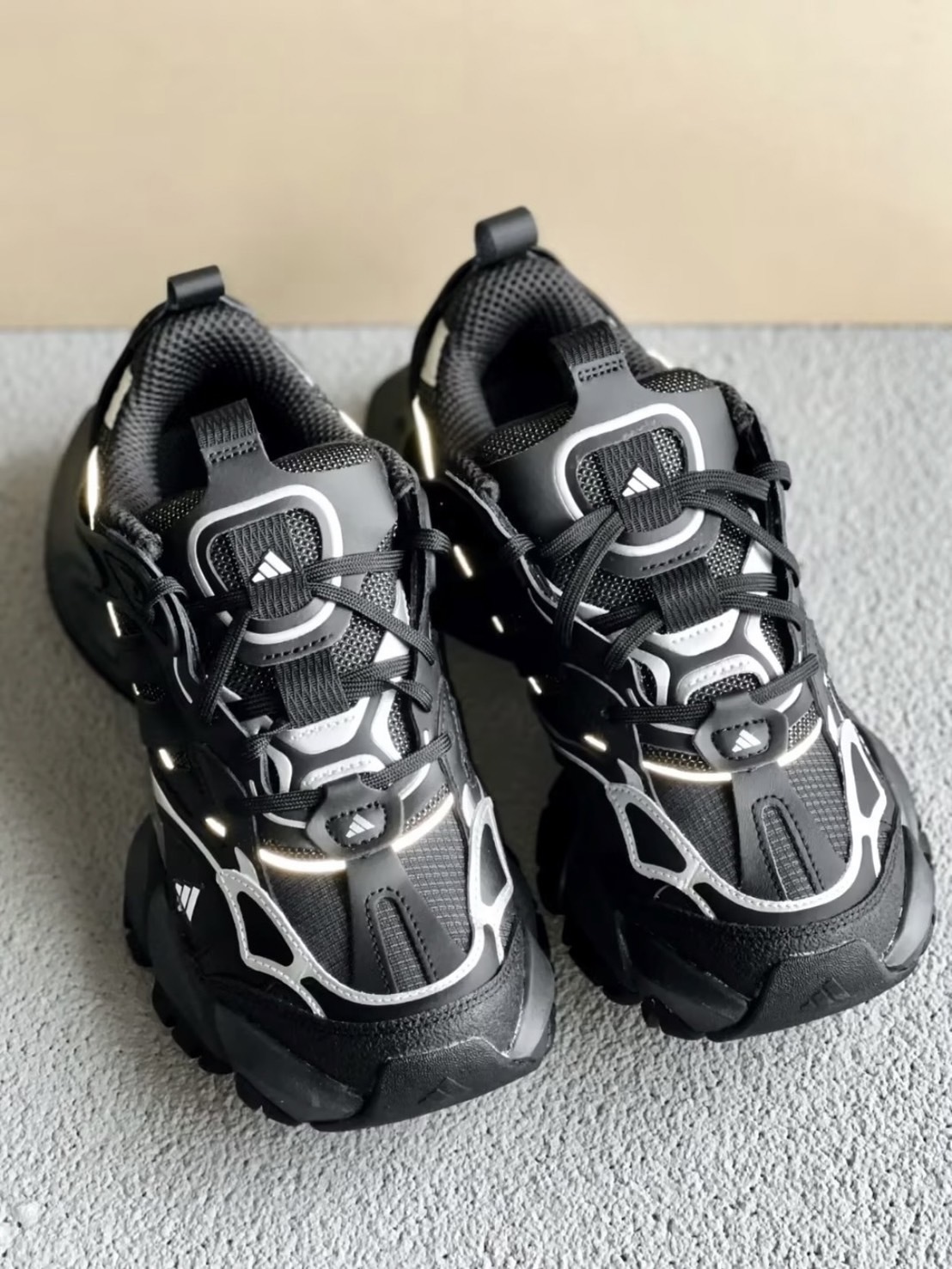 <零碼0415>24cm-Adidas XLG Runner Deluxe "Black" 黑銀