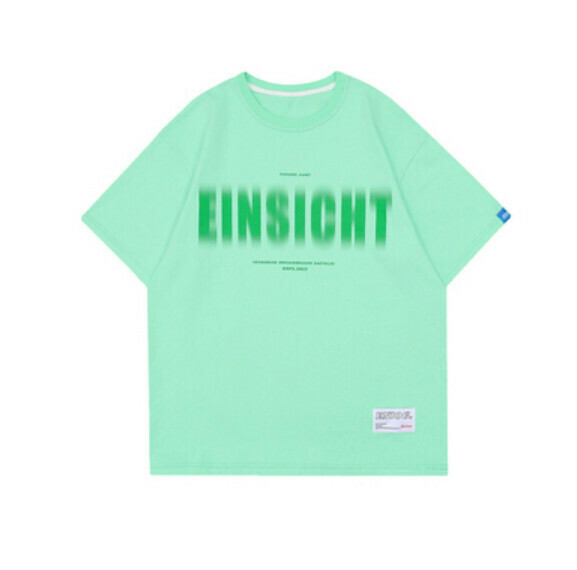 Monogram print short sleeve T (green) [S-XL size] [Contact customer service to confirm the shipping size after placing an order]