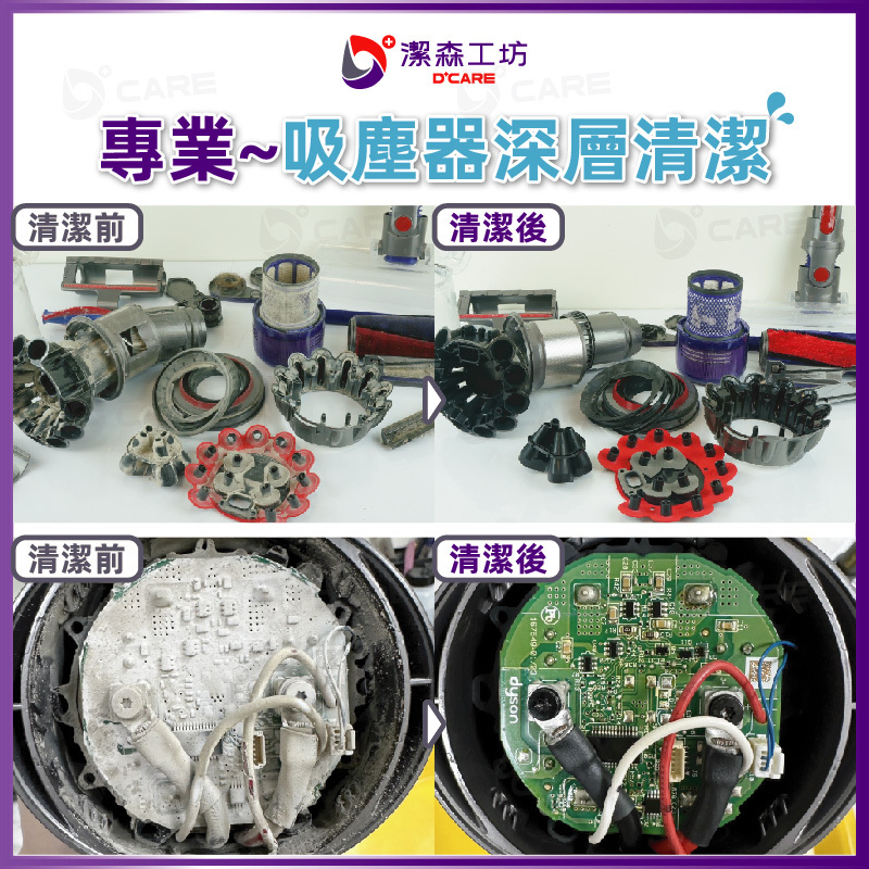電商限定(深層清潔) Dyson 吸塵器 主機 氣旋 電動吸頭 拆光光大保養 深度洗淨