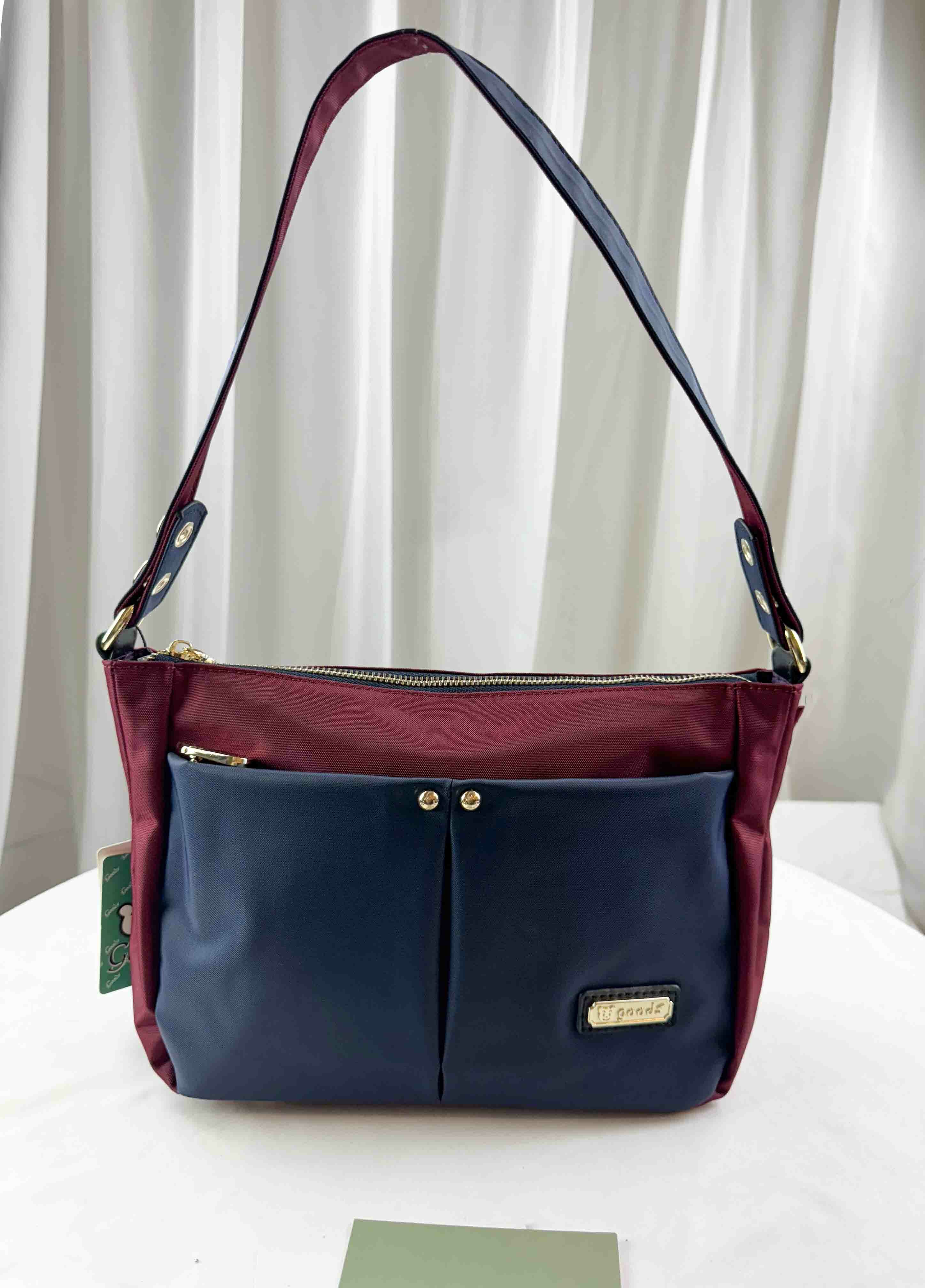 GOODS 織帶藍紅尼龍防潑水肩背包 / 側背包    #2844