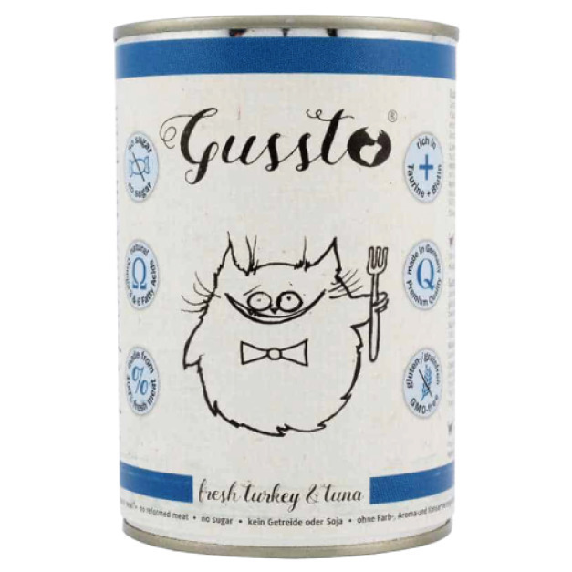 惡魔喵 無榖有機主食罐 美味火雞+鮪魚 400g