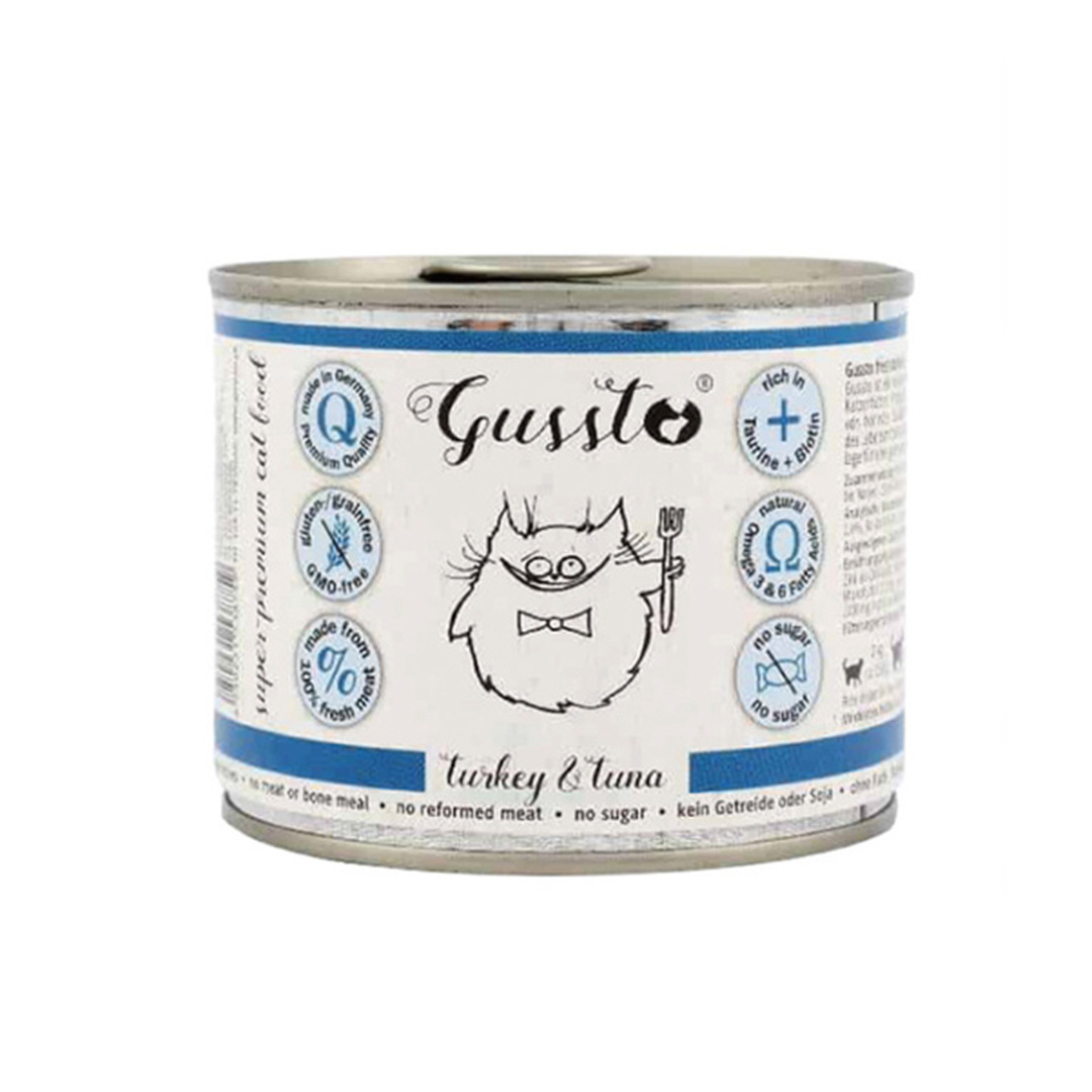 惡魔喵 無榖有機主食罐 美味火雞+鮪魚 200g