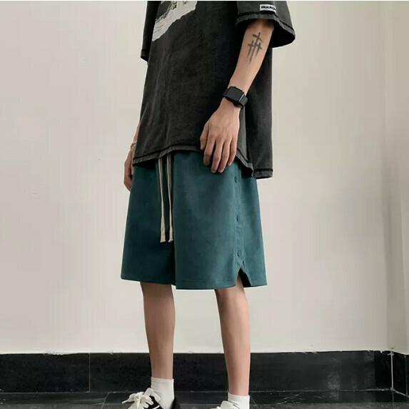 新款排扣開叉男（墨綠【M_3XL碼】（下單後聯繫客服確認發貨尺碼））