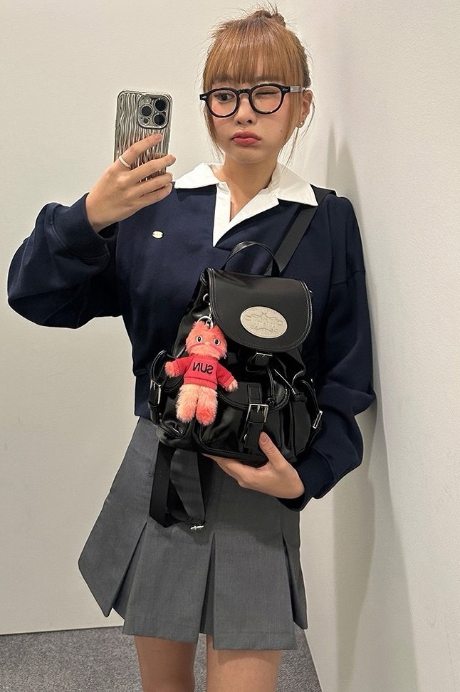 韓國連線🇰🇷 Lotsyou 復古胖胖後背包 Jennie同款 後背包 復古 束口 翻蓋 皮革/預購