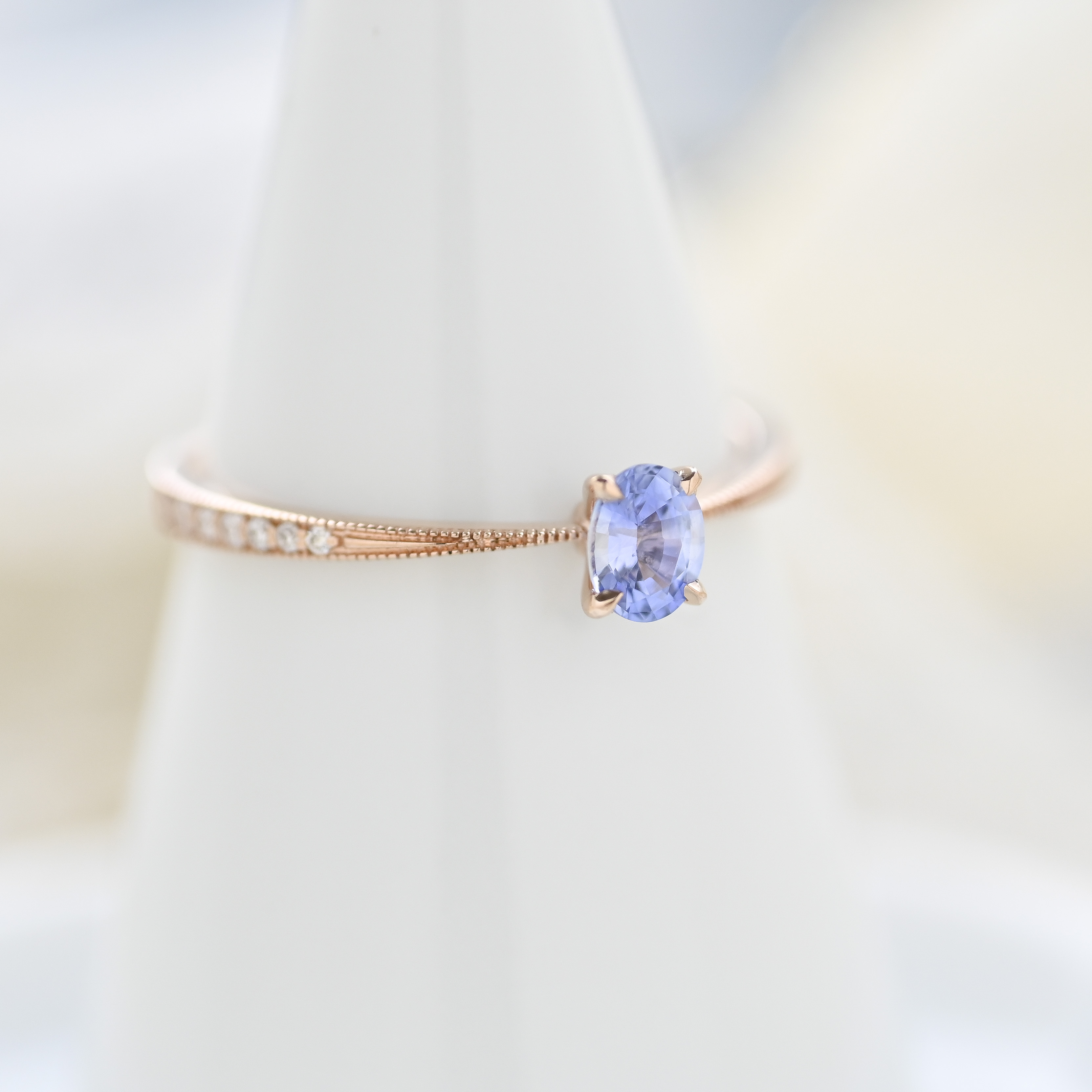 18K Glori Blue Sapphire & Diamond Ring