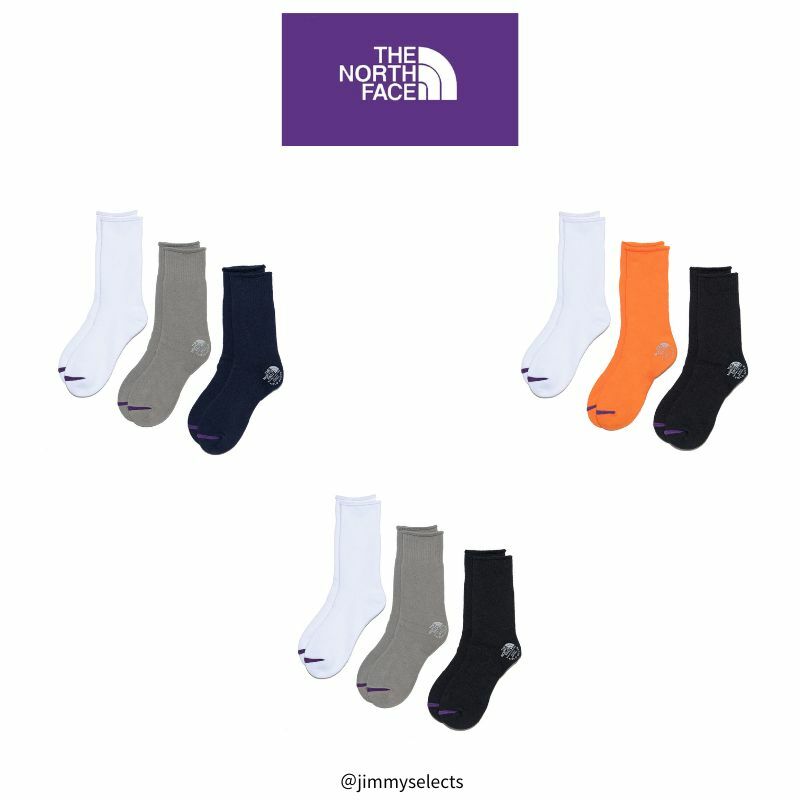 【代購】THE NORTH FACE  北臉紫標 素色logo中長襪   NN8308N