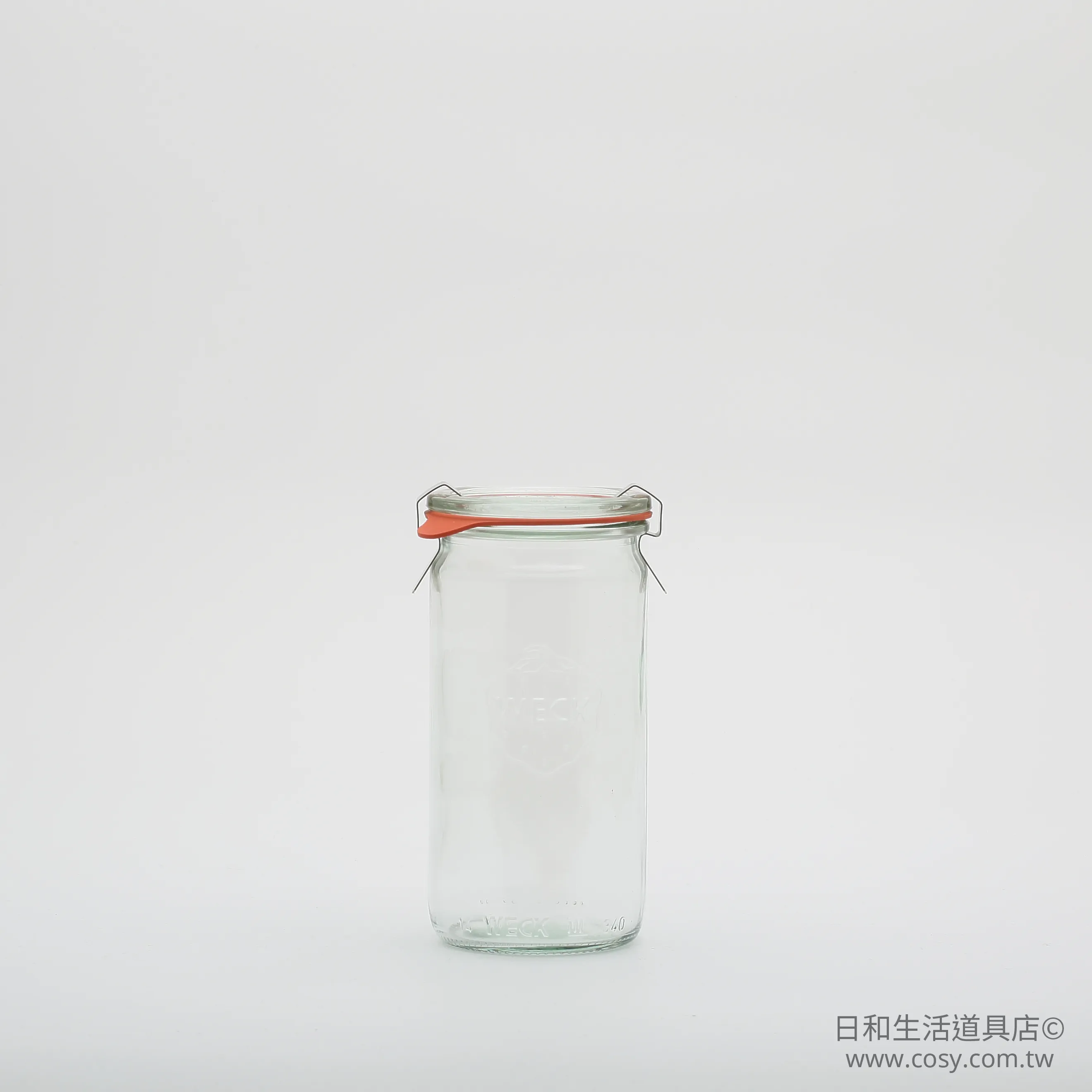 WECK 975 密封罐含密封圈與扣夾 Cylindrical Shape 340ml (S)