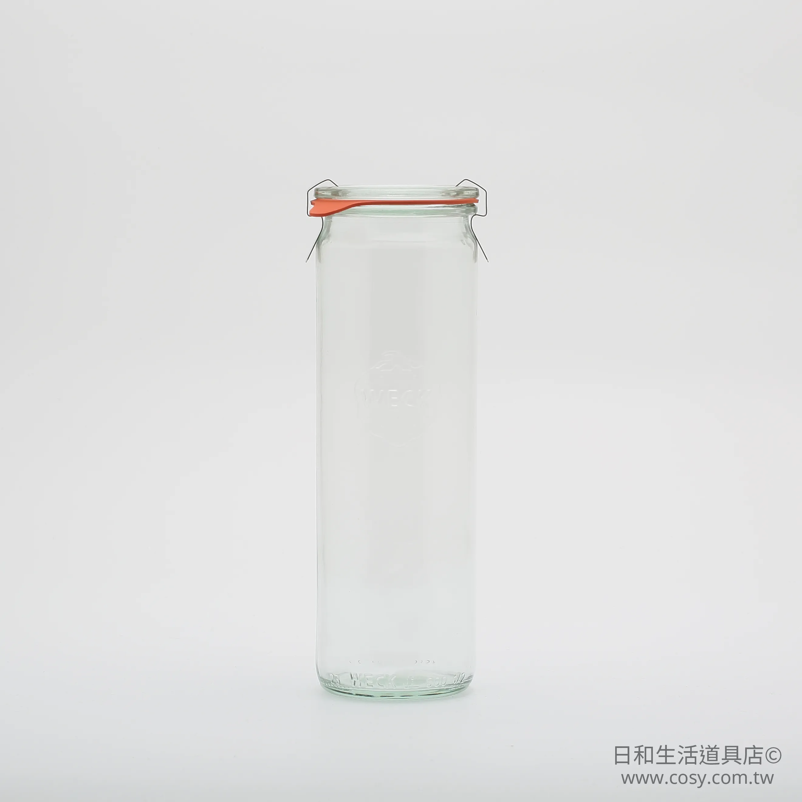 WECK 905 密封罐含密封圈與扣夾 Cylindrical Shape 600ml (S)