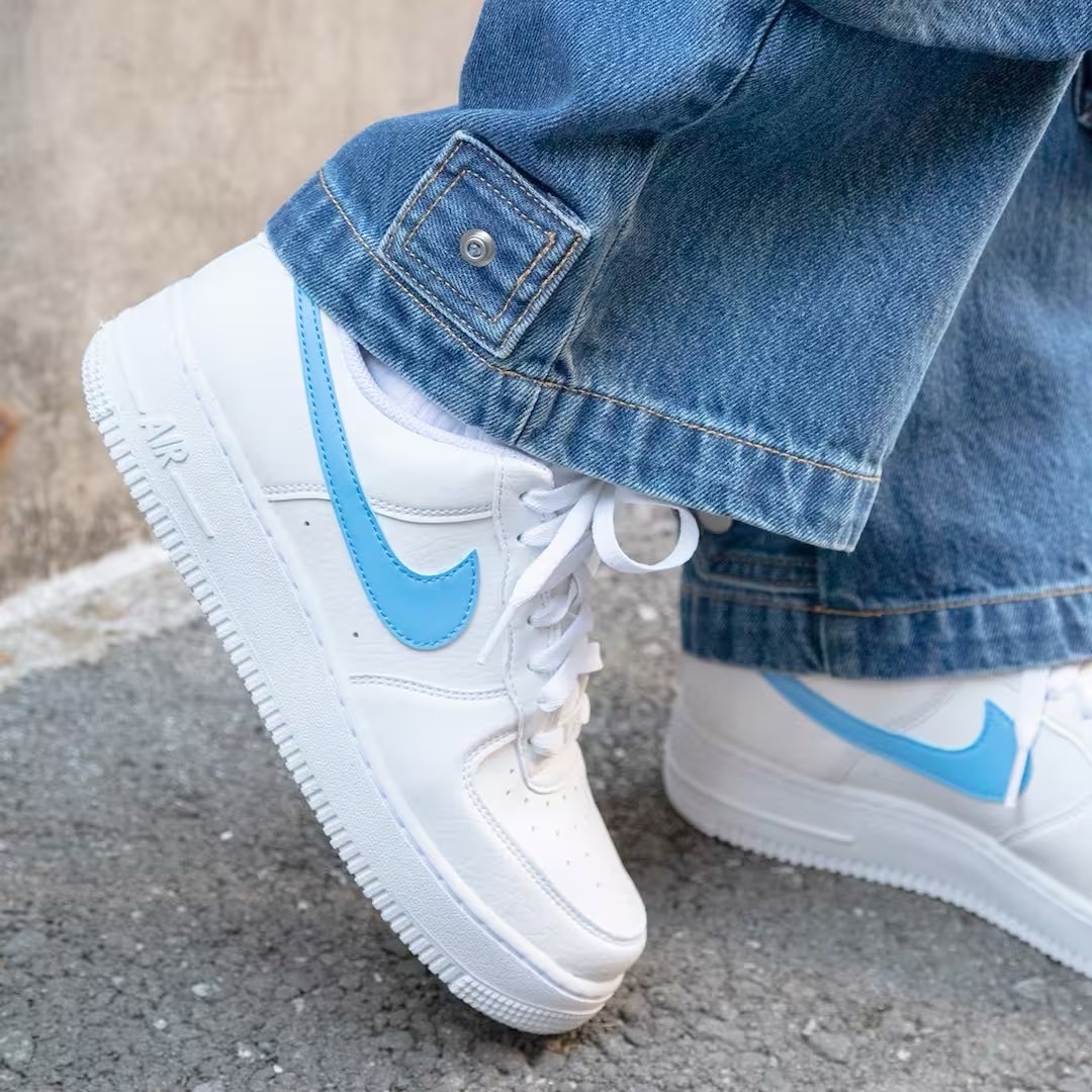 Nike Air Force 1 Low '07 White University Blue 夏日藍