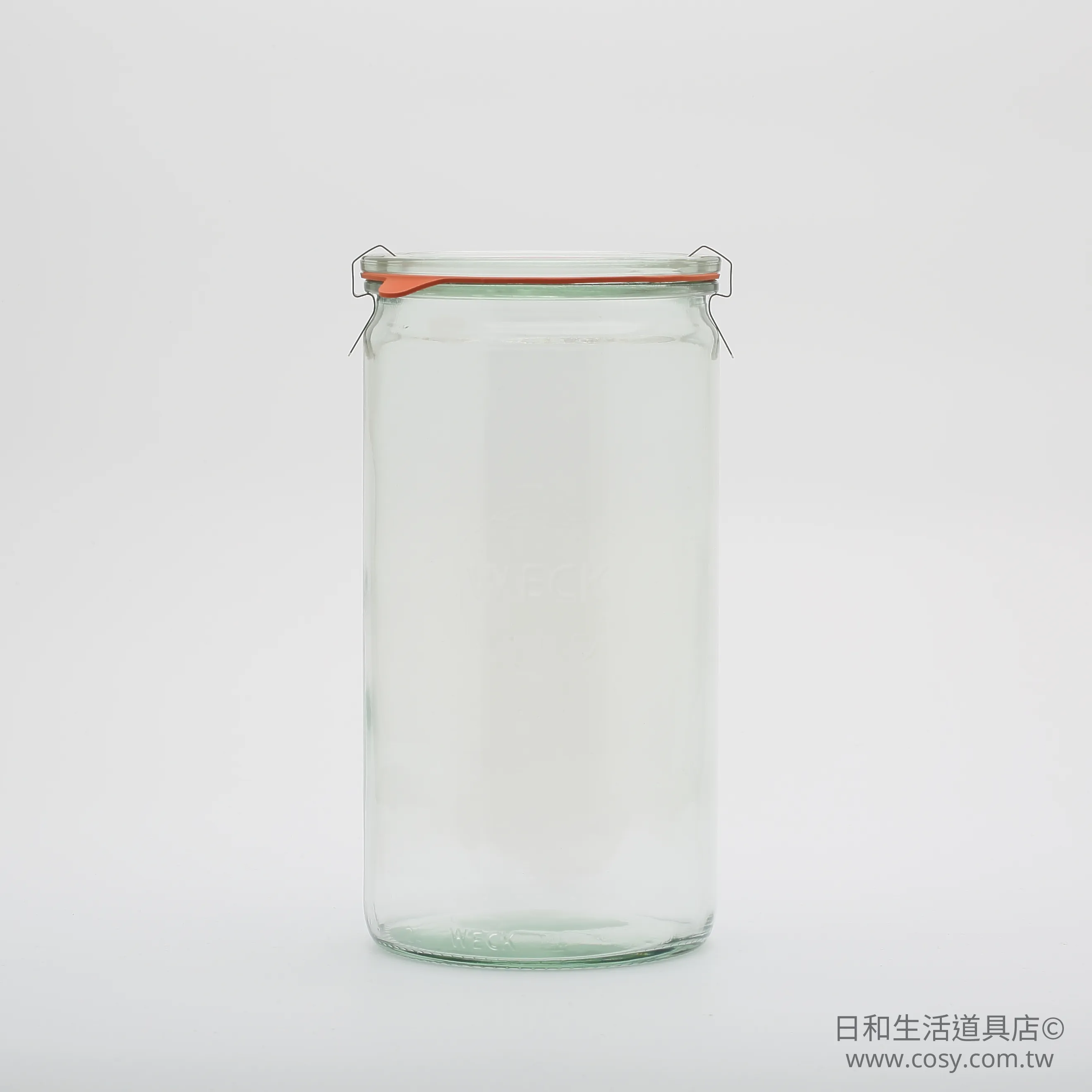 WECK 974 密封罐含密封圈與扣夾 Cylindrical Shape 1590ml (L)