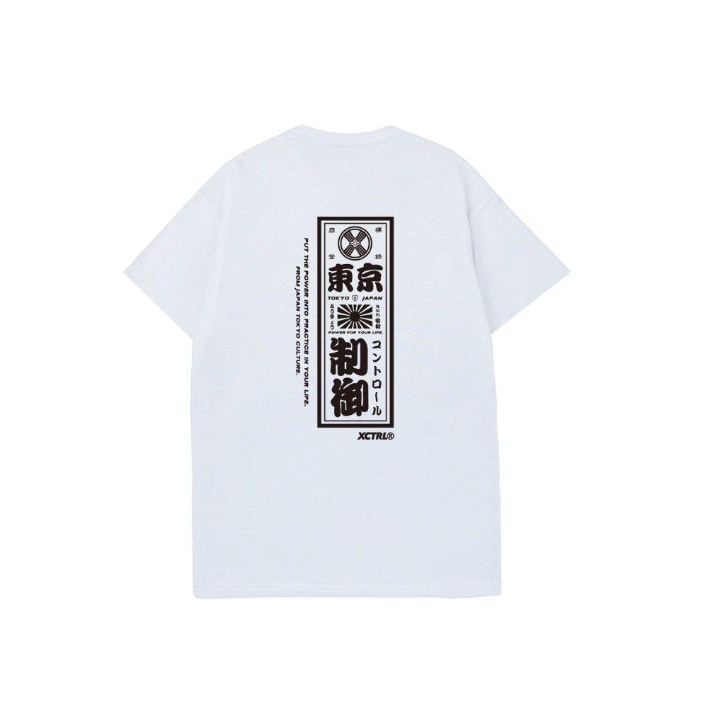 XCTRL 東京制御長標短T-白
