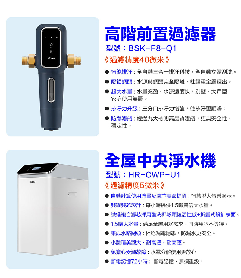 海爾 全戶淨水系統-豪華型
