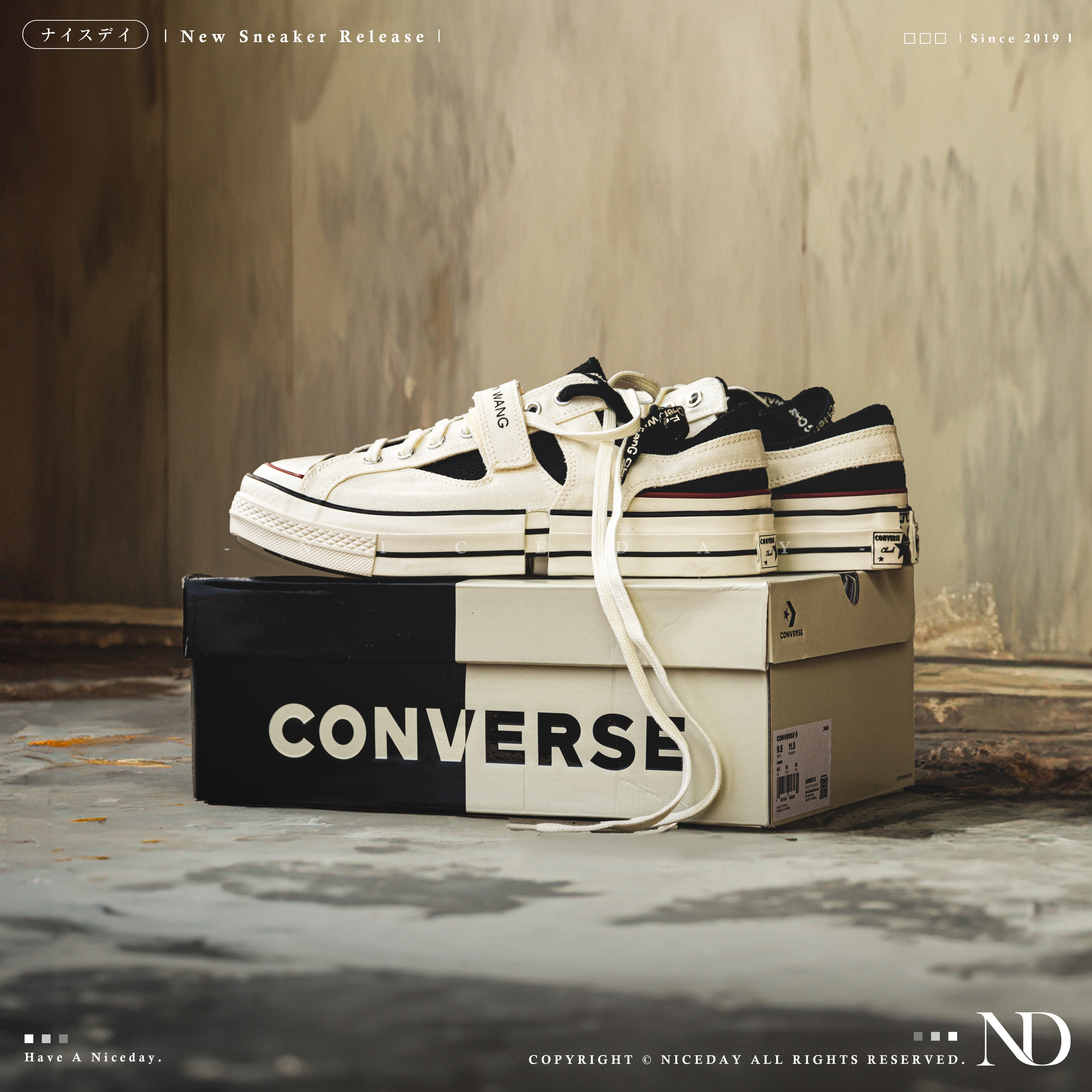 NICEDAY 代購 Feng Chen Wang x Converse 1970 王逢陳 聯名款 二合一 黑 白 解構 帆布鞋 男女尺寸 a08857c a08858c