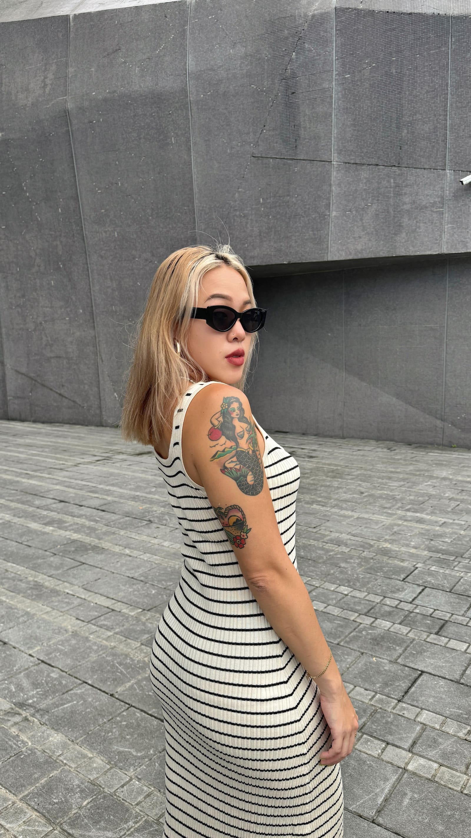 歐美感✨條紋針織洋裝(2色)