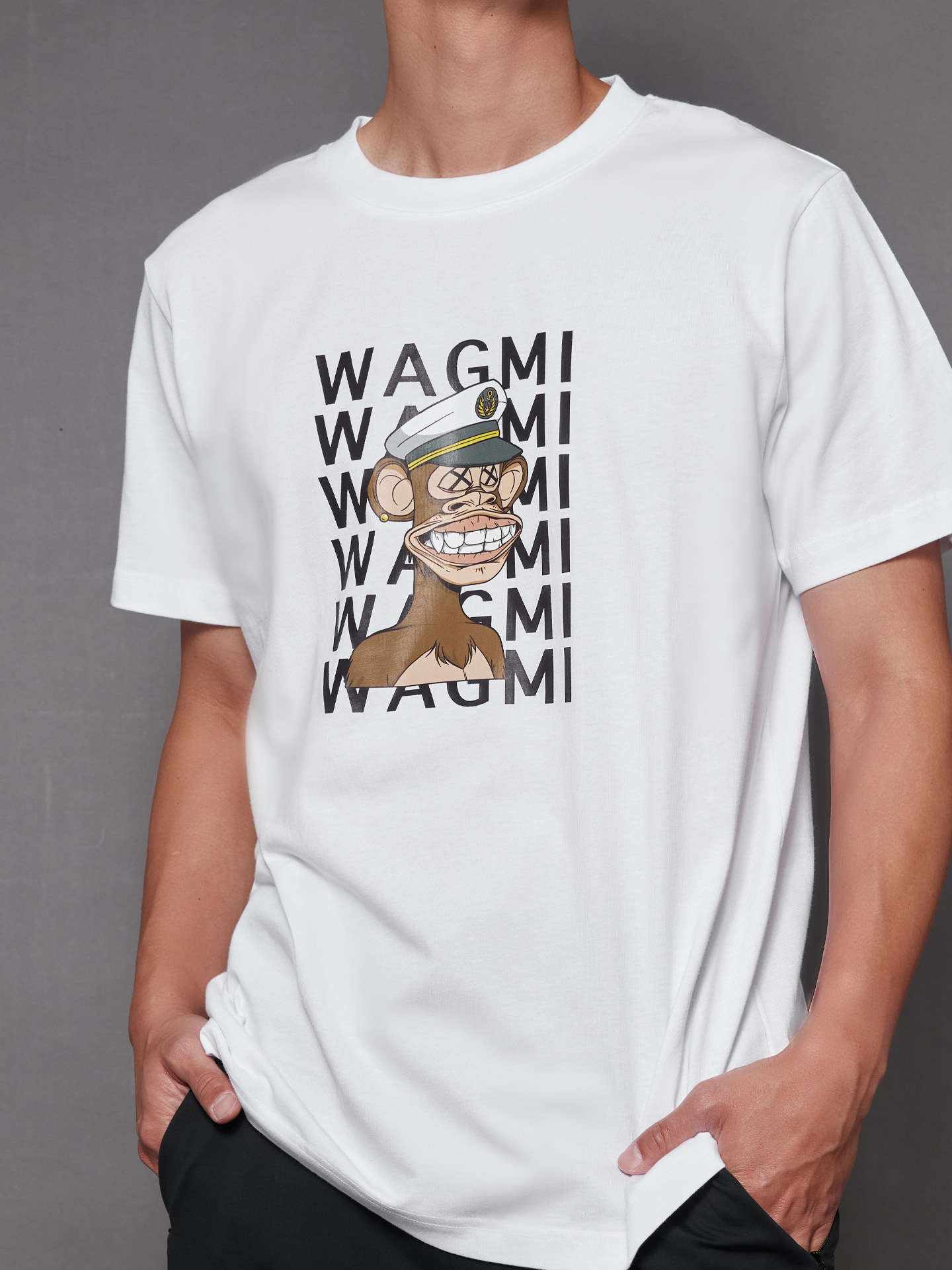 WAGMI Classic Tee 無聊猿印花T - 日光白 男女共款