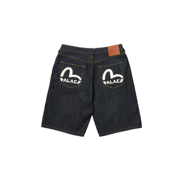 2024SS PALACE EVISU LONG DENIM SHORT RAW 牛仔 短褲