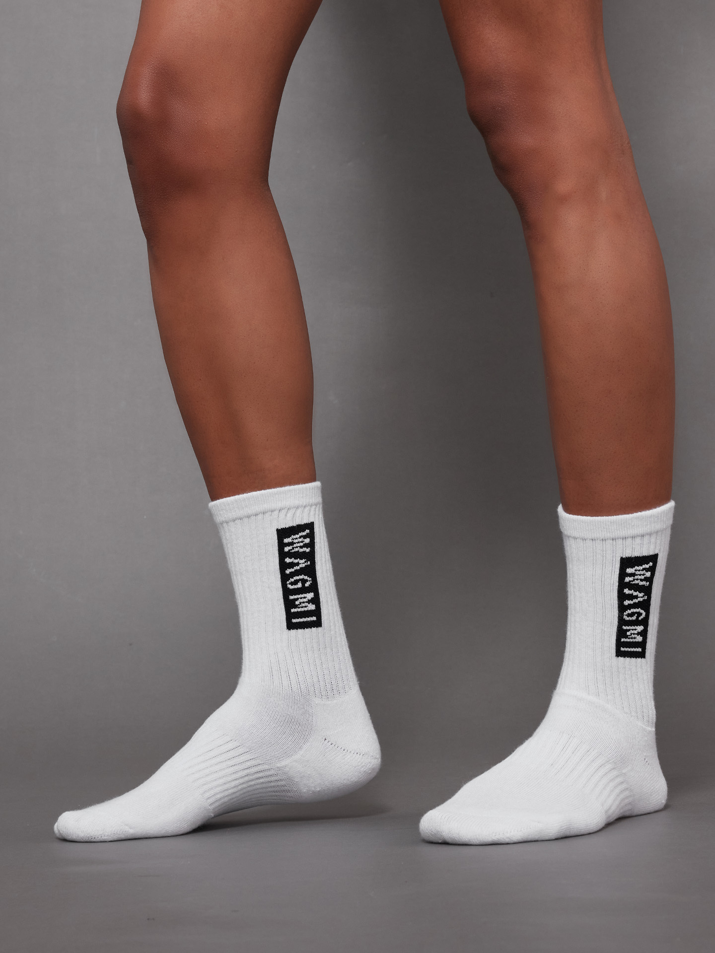 WAGMI 厚底運動中長襪 - 日光白 中性款