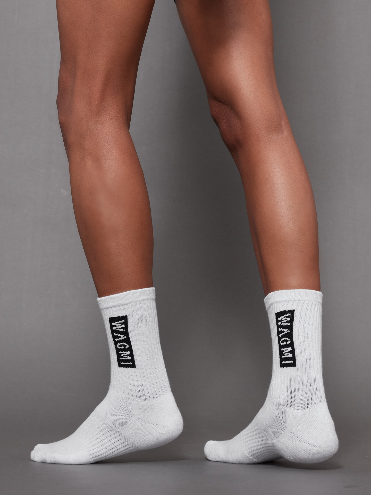 WAGMI 厚底運動中長襪 - 日光白 中性款