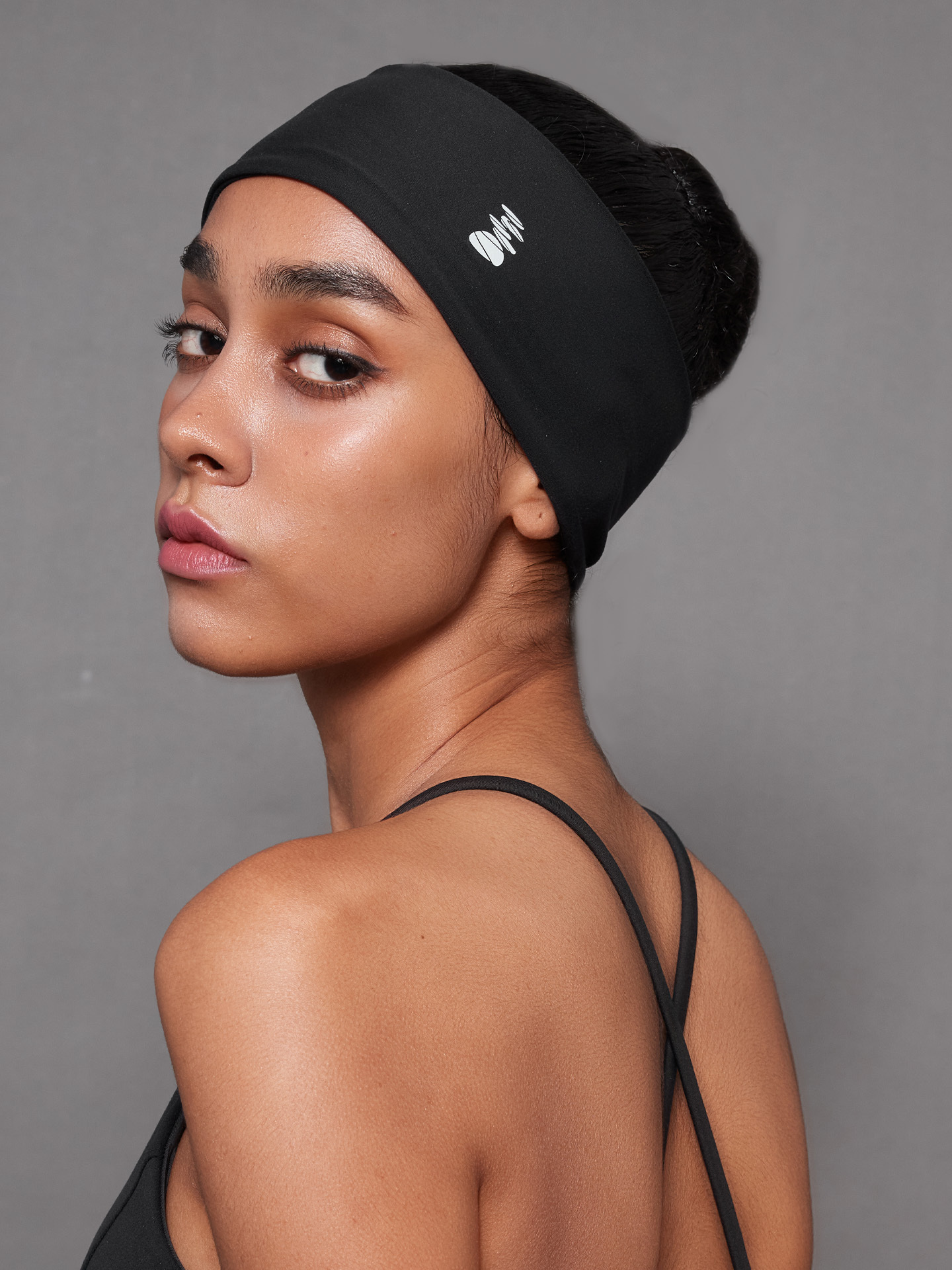 Soft Chic 歐美人彈力運動髮帶 - 午夜黑