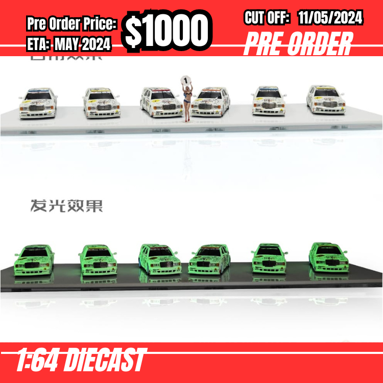 PO-$1000 * League Model * 1:64 190E W201 2.5-16 Evo Berlin 2000 Set [OD09/05]