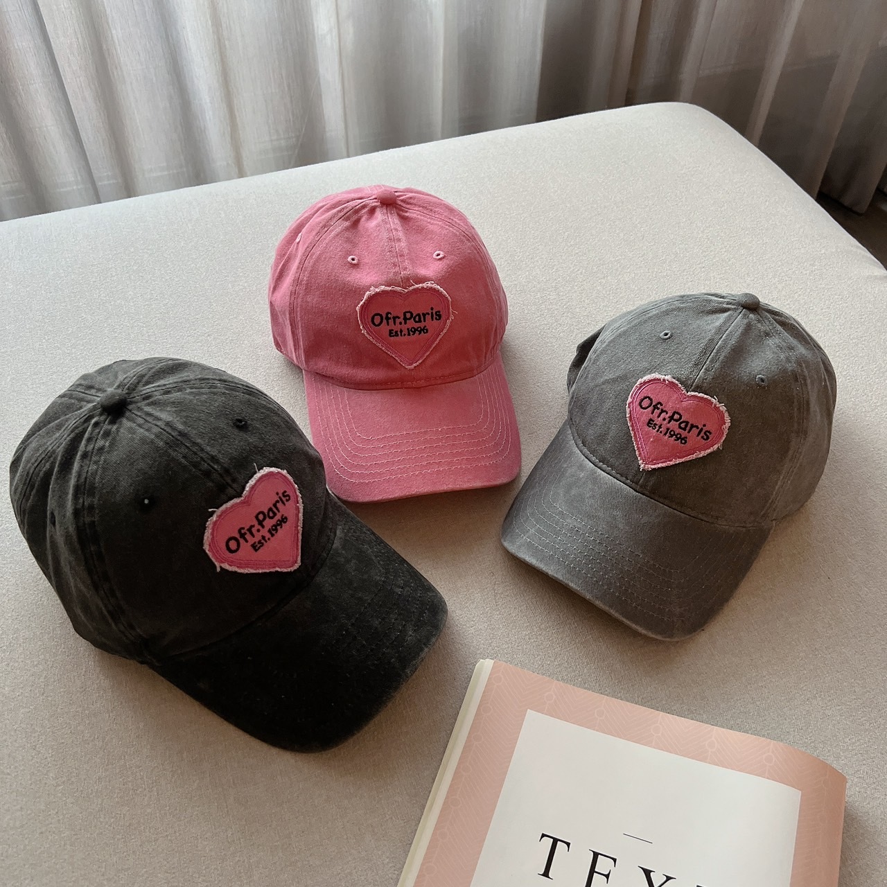 愛心水洗老帽/三色