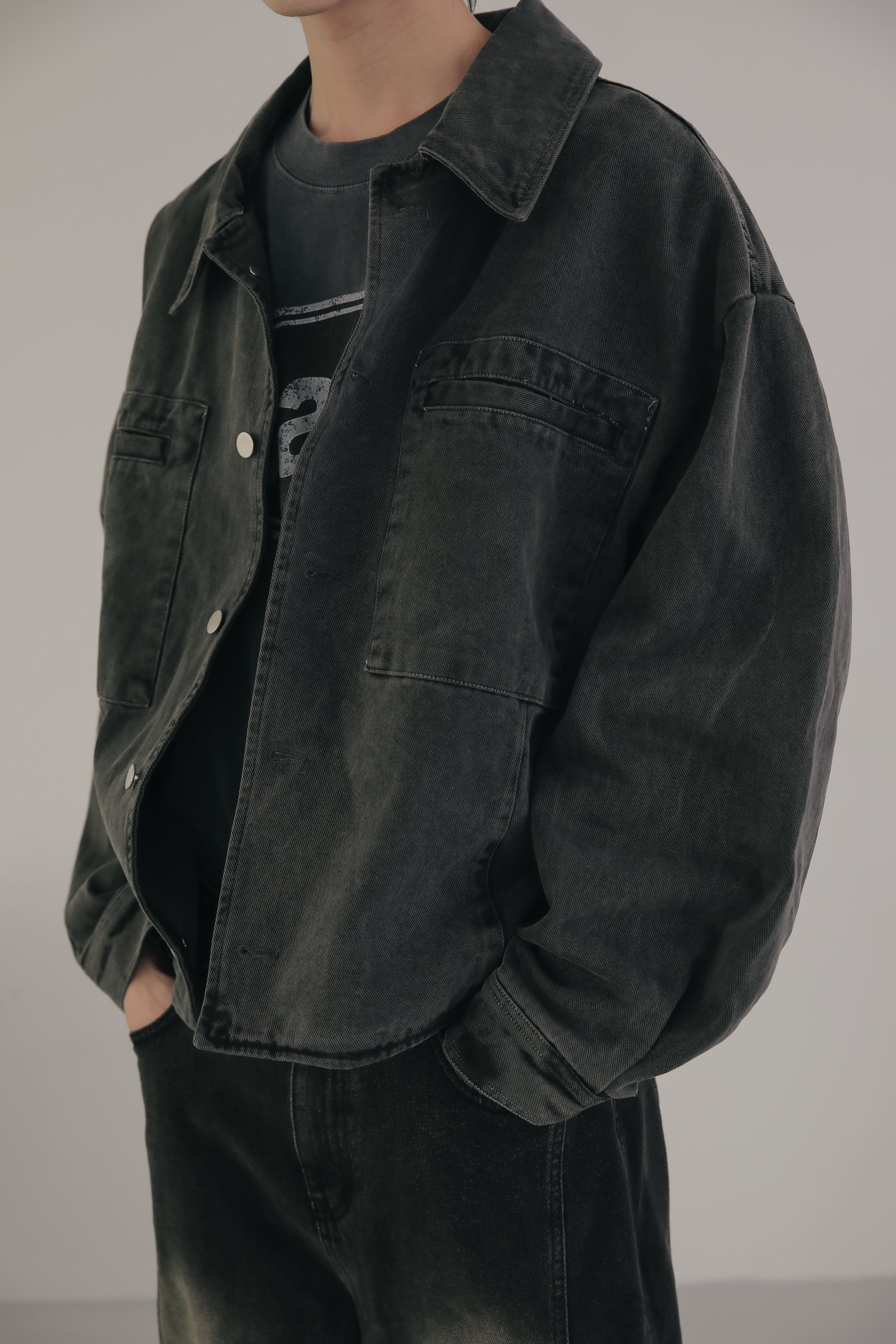 Pigment Crop Denim Blouson #外套